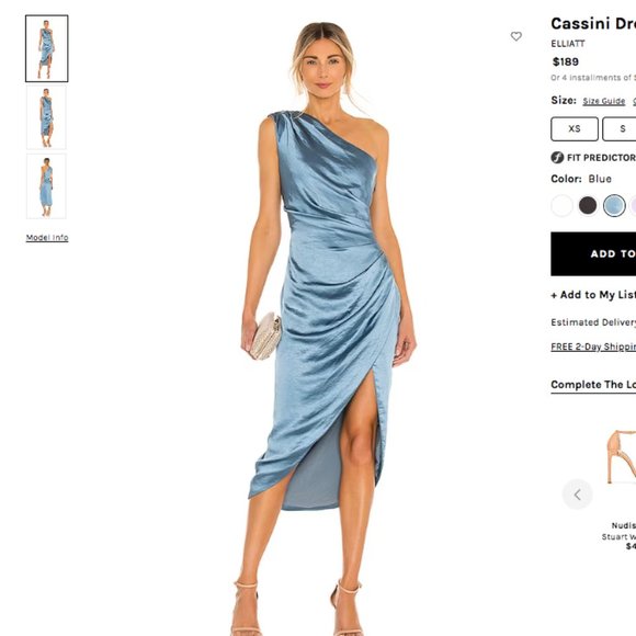ELLIATT Cassini Dress Blue Size Small - Picture 1 of 5